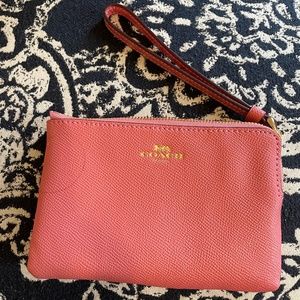 COACH Corner Zip Wristlet (NWT) - Light Pink